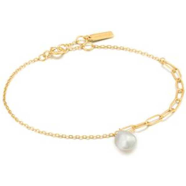 Ania Haie 14ct Gold Plated Pearl Chunky Bracelet