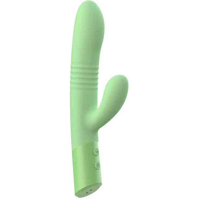 Pleaser Hailey Thrusting Rabbit Vibrator Grøn
