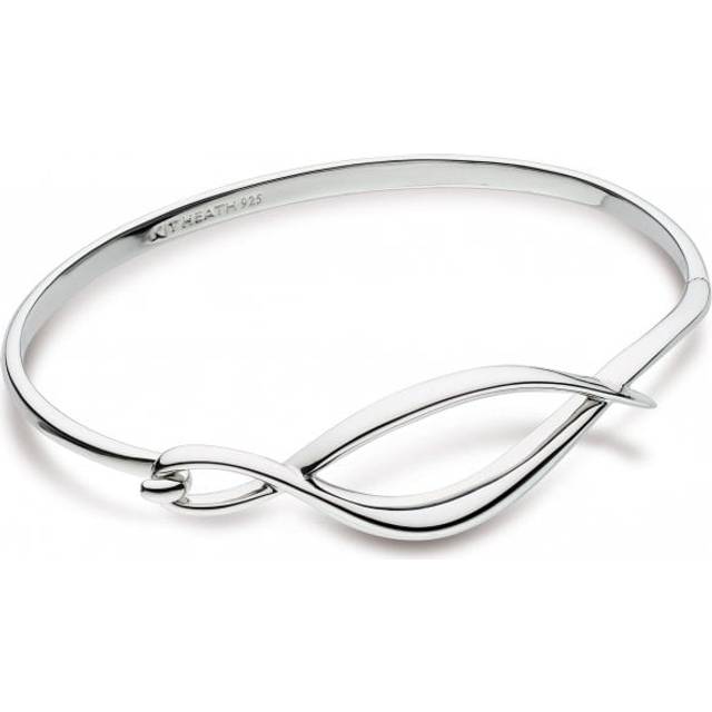 Kit Heath Entwine Twine Twist Hinged Silver Bangle - 66mm