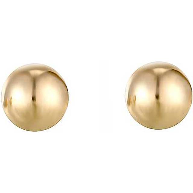 18ct Gold Plated Sterling Silver 5mm Ball Stud Earrings