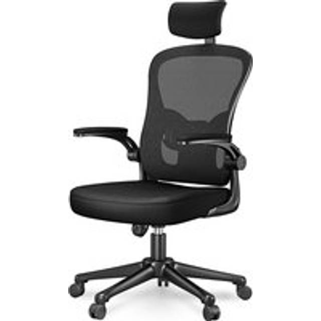 Rattantree - Office Chair Ergonomic Desk Chair Executive Swivel Computer Chair with Headrest Max Load 150kg Black