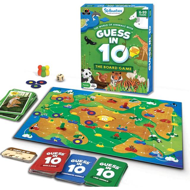 Family Card & Board Game - Guess in 10 Animals, Gifts for 6 Year Olds and Up, Average Playtime 30 Minutes, 2-6 Players