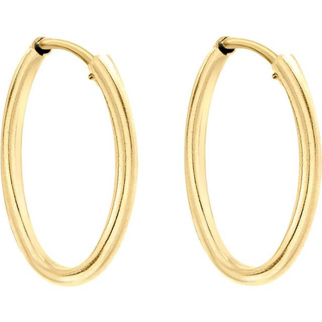 Örhängen 9k guld - rörformade hoops 18 mm