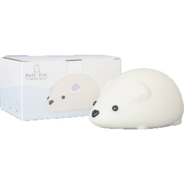 D37 Cute Mouse Night Light Portable Animal Lamp for Bedroom Kawaii Room Decor Color Changing Toys Light Up Anime Mouse Sleeping Light