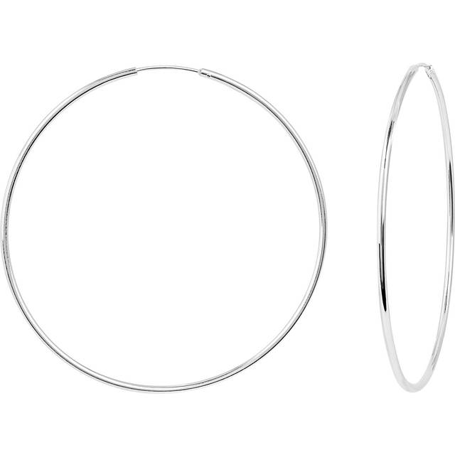 Örhängen i äkta silver - hoops 50 mm