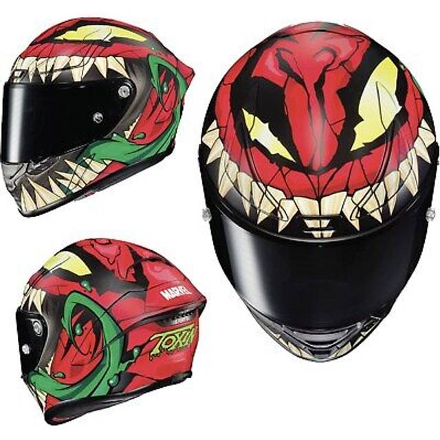HJC RPHA 1 Toxin Marvel Helmet, black-red-yellow, Size S for Men