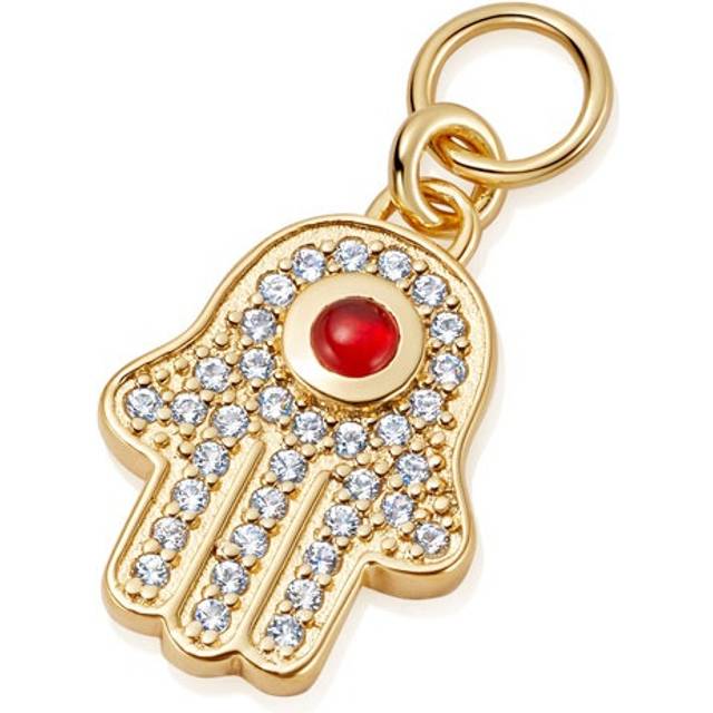 Gold Biography Hamsa Earring Charm