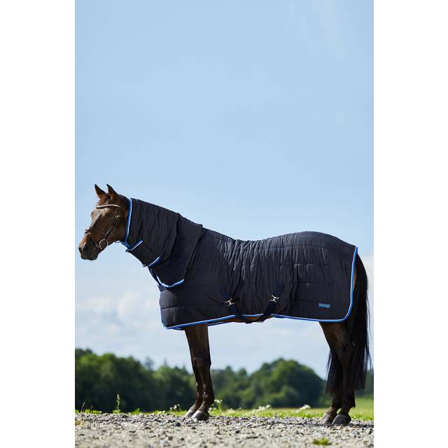 Stable Blanket with Neck Cover Horze Glasgow 250 G - Bleu