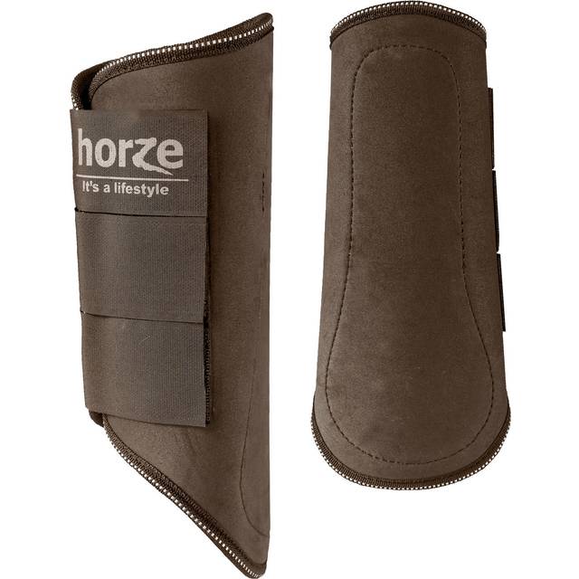 Closed horse gaiters with sheepskin lining Horze - Marron