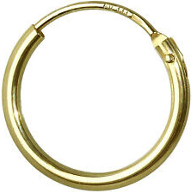 Real yellow gold hoop earrings 333 pair or single earring men women children
