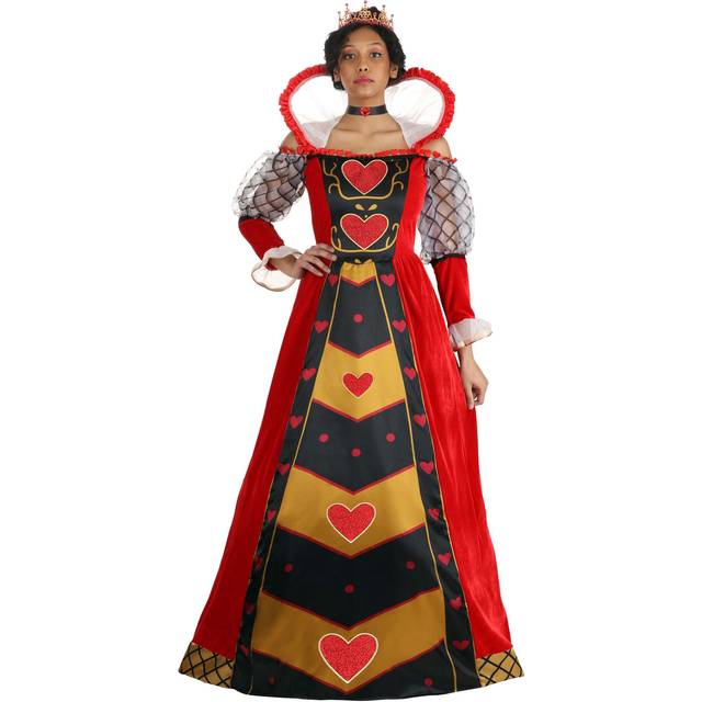 Premium Queen of Hearts Women&#39;s Costume - Black&#47;Purple&#47;Red (L)
