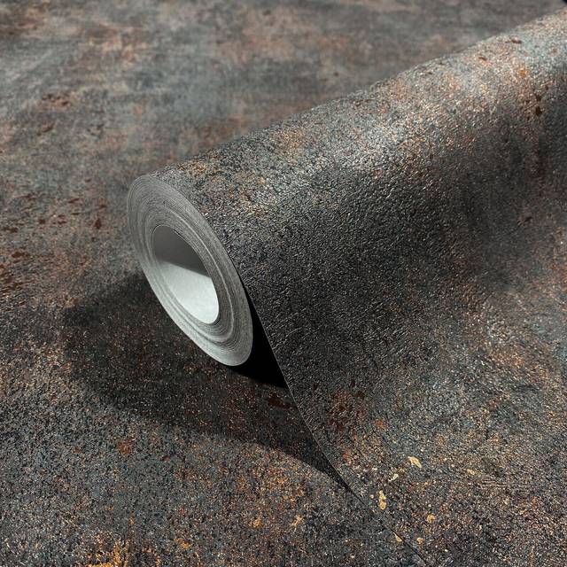 Galerie Urban Textures Plain Texture Black Wallpaper 34270, Black