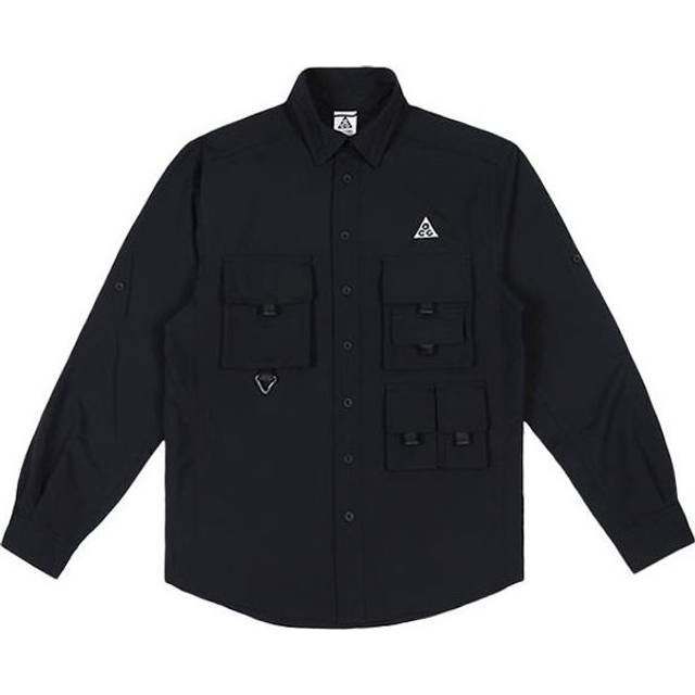 Men's Nike ACG Multiple Pockets Long Sleeves Waterproof Sports Logo Casual Jacket Autumn Black DB1014-010