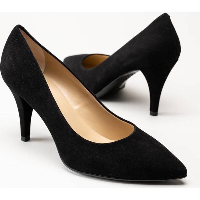 Unisa - Tola_F22_KS - Svarta pumps i mocka storlek 38 Klackskor - Black (38)
