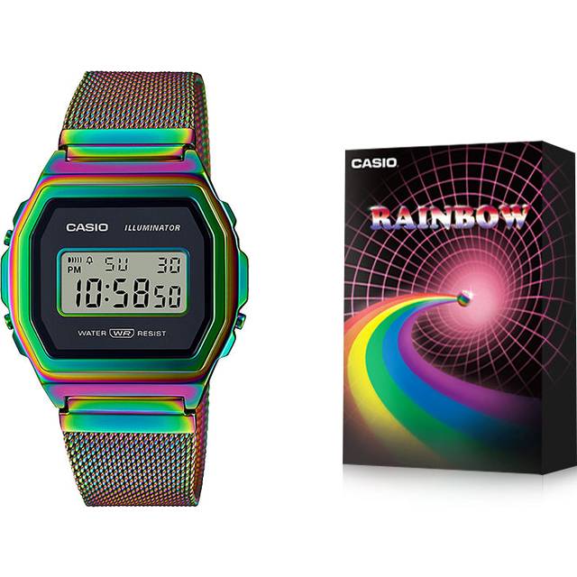 CASIO Vintage Premium Digital Watch 'Rainbow Special box ' A1000PRW-1PR - Default Color - Free