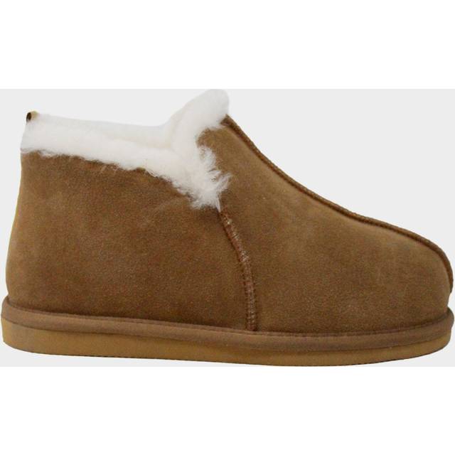 Women's Sheepskin Ribbon Slippers | Camel - Light Brown/Yellow