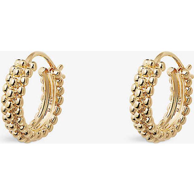 Missoma Womens Gold Baya Mini 18ct Yellow Gold-plated Vermeil Sterling Silver Hoop Earrings - GOLD