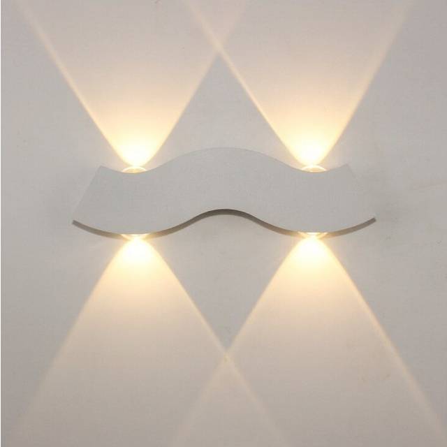 Led Wall Light,3000K Modern Indoor Wall Sconce Warm White Creative Wall Sconce for Indoor Living Room,Stairs, Bedroom,Garden (White)
