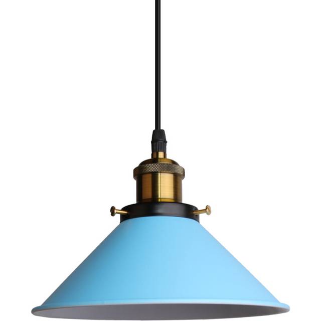 Retro Pendant Light Blue Vintage Pendant Lamp Ã22CM Industrial Ceiling Light Modern Hanging Light for Restaurant Loft Kitchen Coffee Shop E27