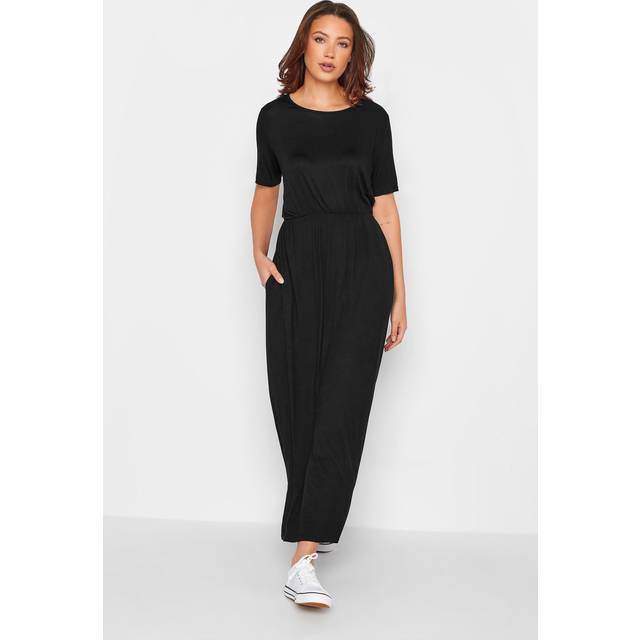 Lts Tall Black Pocket Midaxi Dress 8 Lts | Tall Women's Casual Dresses