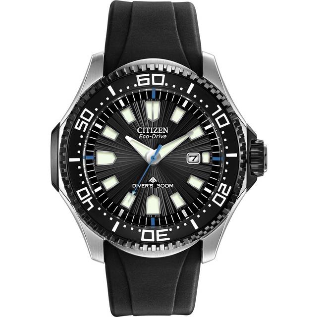 Citizen Eco-Drive Men's Dive Black Silicone Strap Watch