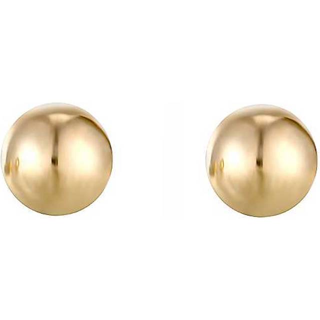18ct Gold Plated Sterling Silver 7mm Ball Stud Earrings