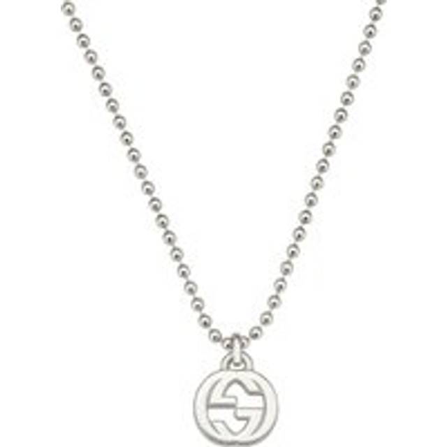 Gucci Interlocking Sterling Silver Pendant Necklace