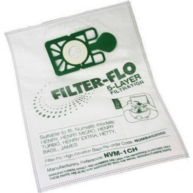 10 X NEW Compatible Numatic Henry Hetty James FILTER FLO Vacuum Bags