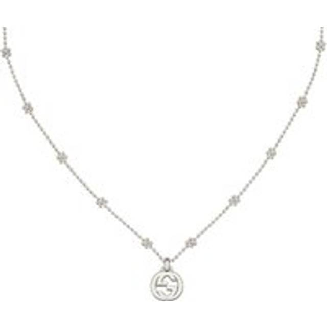 Gucci Interlocking Sterling Silver Pendant Necklace