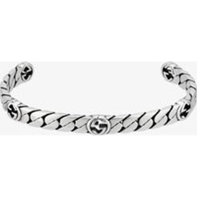 Gucci Sterling Silver Interlocking Bangle YBA661526001018