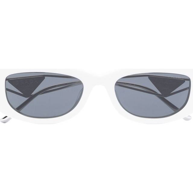 Prada Eyewear - OPR14YS triangle-logo sunglasses - women - Acetate/Acrylic - 53 - White