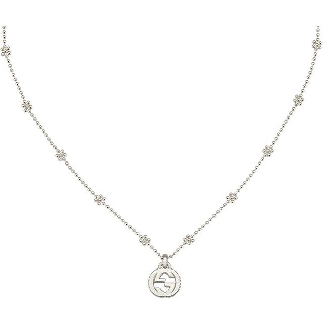 Gucci Interlocking Sterling Silver Pendant Necklace
