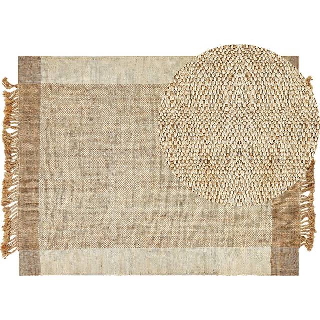 Jute Area Rug 160 x 230 cm Beige DEDEMLI