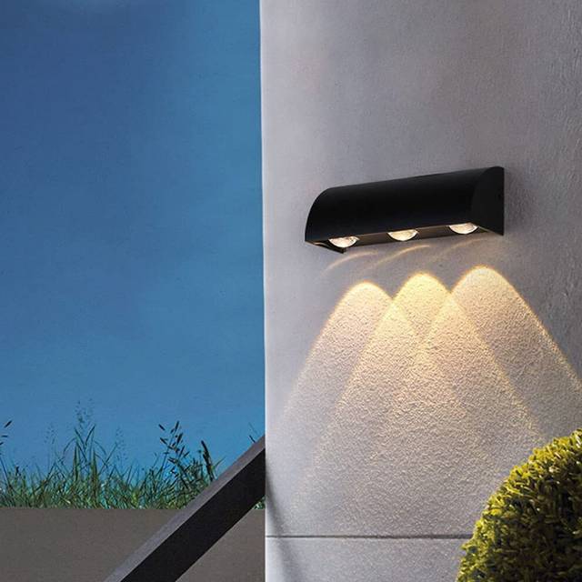 2PCS Modern Wall Light 3000K Led Simple Wall Lamp Indoor Wall Sconce for Hotel Porch Courtyard Matte Black - (Warm White)