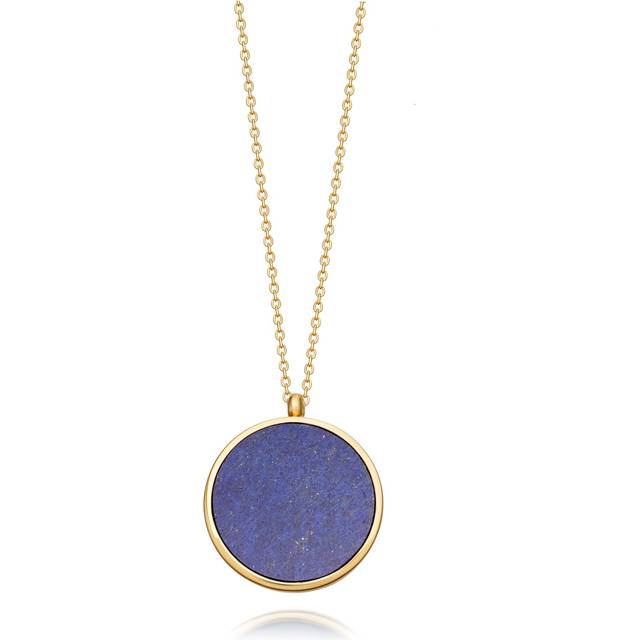 Gold Stilla Lapis Locket Necklace