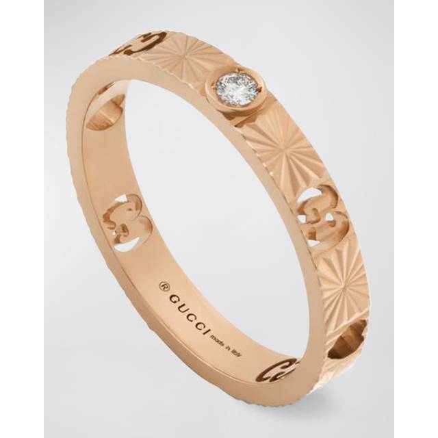 Gucci Icon 18ct Rose Gold Diamond Ring