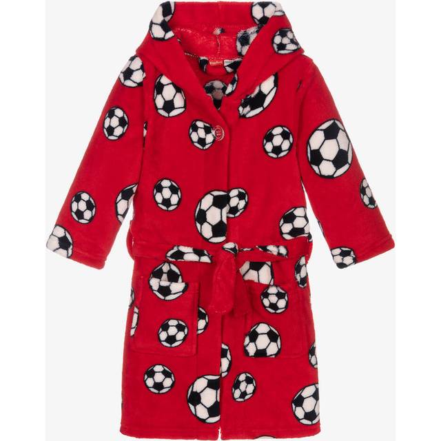 Playshoes Fleece-badrock för pojkar fotboll, badrock, röd, 146-152