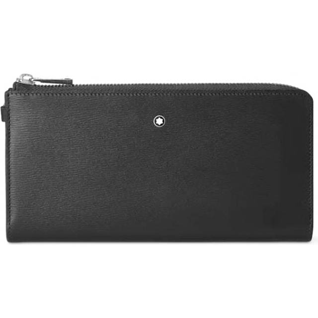 Montblanc Meisterstuck 4810 Long Wallet 12cc With Zip and Removable Wrist Strap D - Black