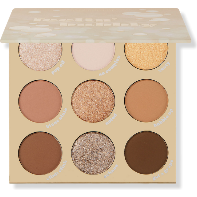 ColourPop Feelin' Bubbly Shadow Palette - Brown & Gold Palette with Metallic and Matte Finishes - High-Pigment Makeup with a Long-Wearing Formula (0.3
