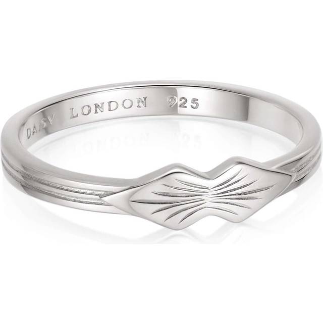 Daisy London Palms Sterling Silver Palm Leaf Band Ring WR01_SLV_S