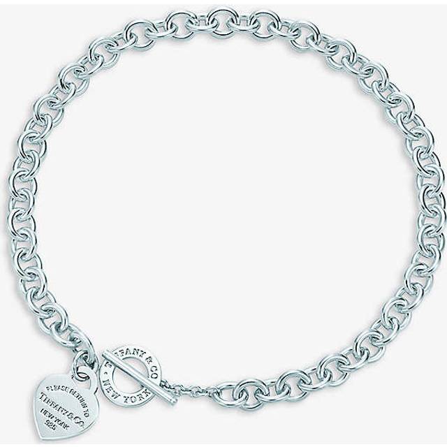 Tiffany & Co Womens Silver Return To Heart Tag Toggle Necklace in Sterling - SILVER