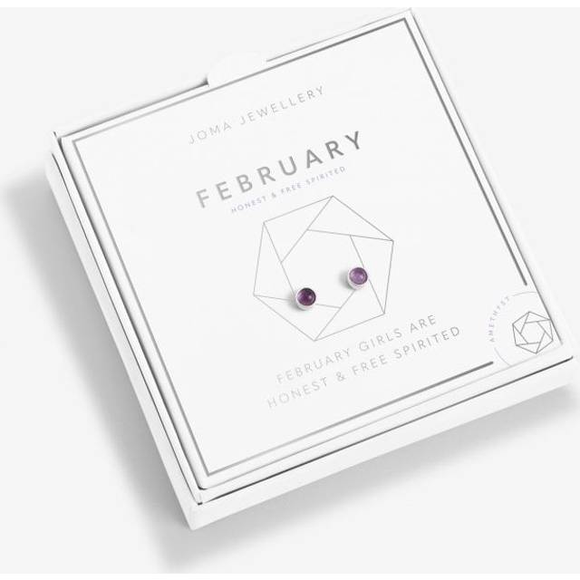 February Birthstone Boxed Earrings 5529