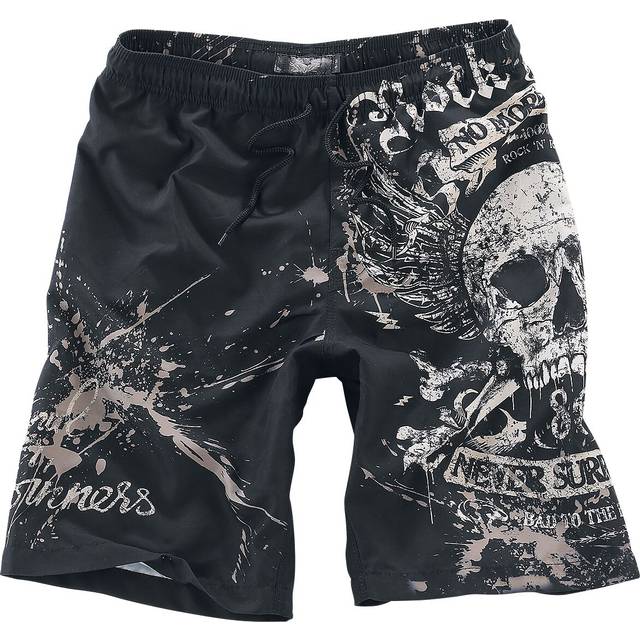 Rock Rebel by EMP Swim Shorts - Swimming Time - S to 5XL - for Men - black