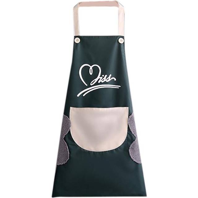 2Pcs Home Waterproof Hand Wiping Kitchen Apron Beloved Waterproof Polyester Apron Japanese Style Cute Household Apron