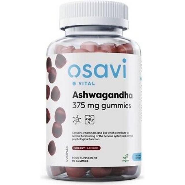 Ashwagandha 375 mg Gummier, Kirsebär - 90 gummier