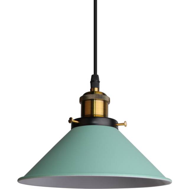 Retro Pendant Light Green Vintage Pendant Lamp Ã22CM Industrial Ceiling Light Modern Hanging Light for Restaurant Loft Kitchen Coffee Shop E27