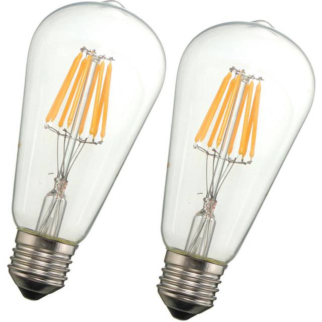 (220V) E27 8W Warm White COB LED Filament Retro Edison LED Bulbs AC110V / AC220V