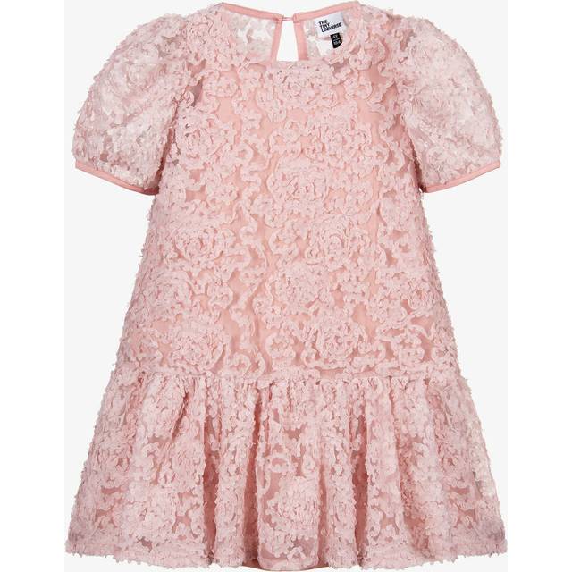 The Tiny Universe Girls Pink Tulle Flower Dress - 12 month