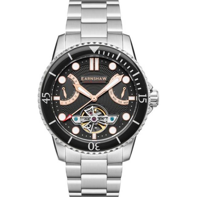 Thomas Earnshaw Admiral Jervis Mens Mechanical Automatic Hazy Grey Watch ES-8134-44 - Silver - One Size