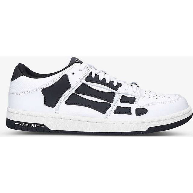 Amiri Womens White/blk Skel Panelled Leather Low-top Trainers Eur 35 / 2 Uk Women - WHITE/BLK